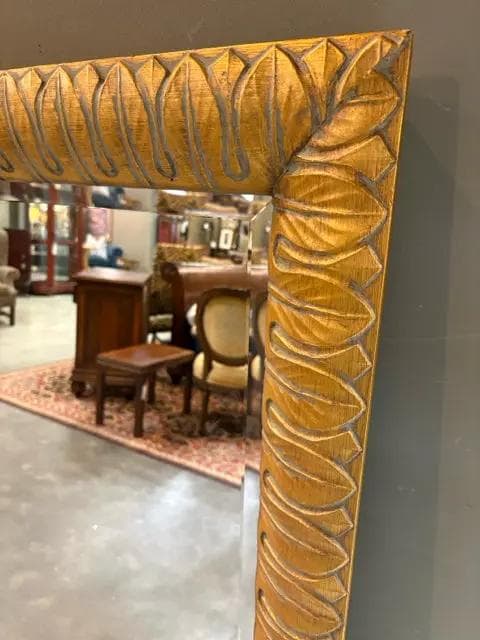 Large Gold Leaf Pattern Beveled Mirror - Thumbnail 2