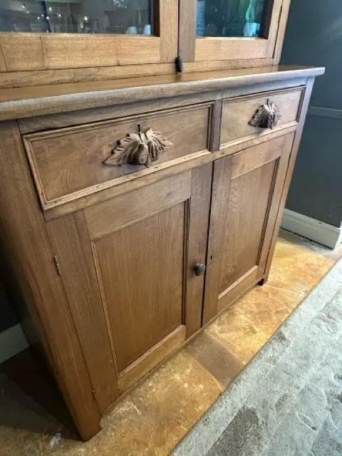 Primitive Pine Step-Back Cupboard with 2 Keys - Thumbnail 8