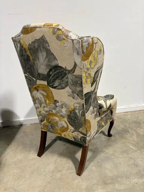 Floral Wingback Chair - Thumbnail 3