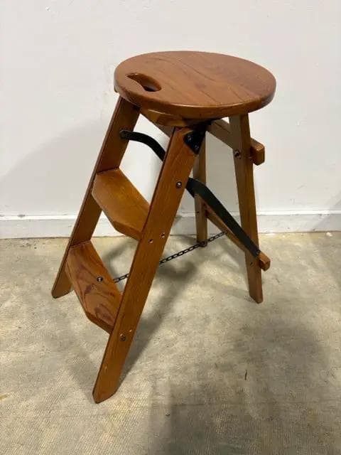 Wooden Folding Step Stool - Image 1