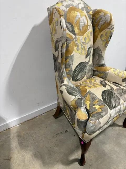 Floral Wingback Chair - Thumbnail 2
