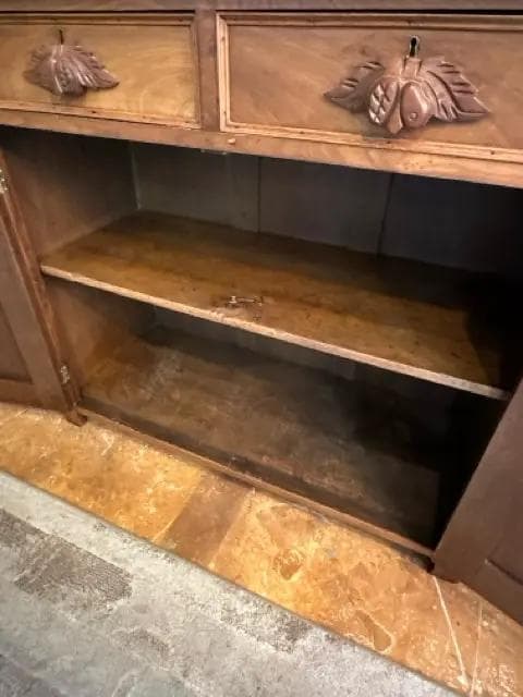 Primitive Pine Step-Back Cupboard with 2 Keys - Thumbnail 5