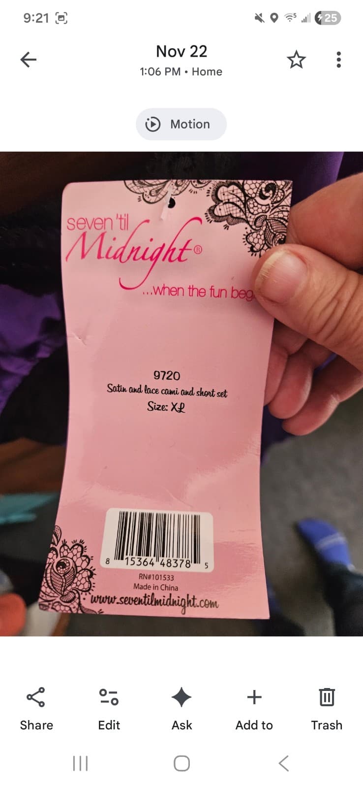 Purple chemise. NWT XL - Thumbnail 3