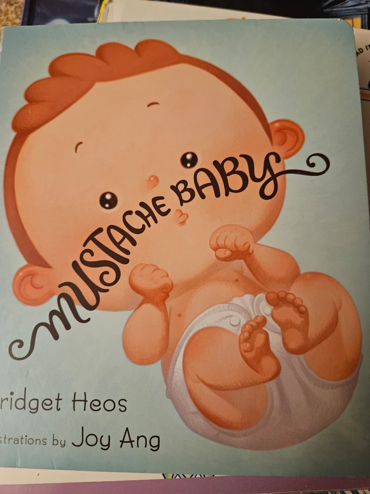 Mustache baby. Board book. Buy 3get 1 free. - Image 1