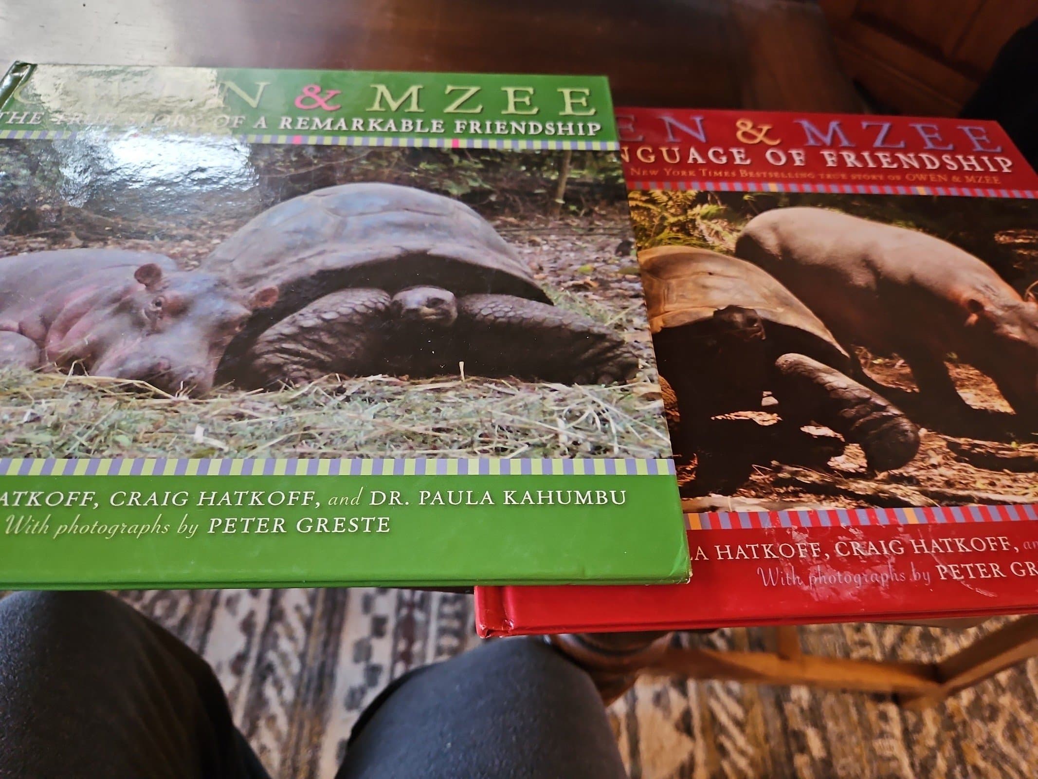 2 Owen & Mzee books. Hardcover - Image 1