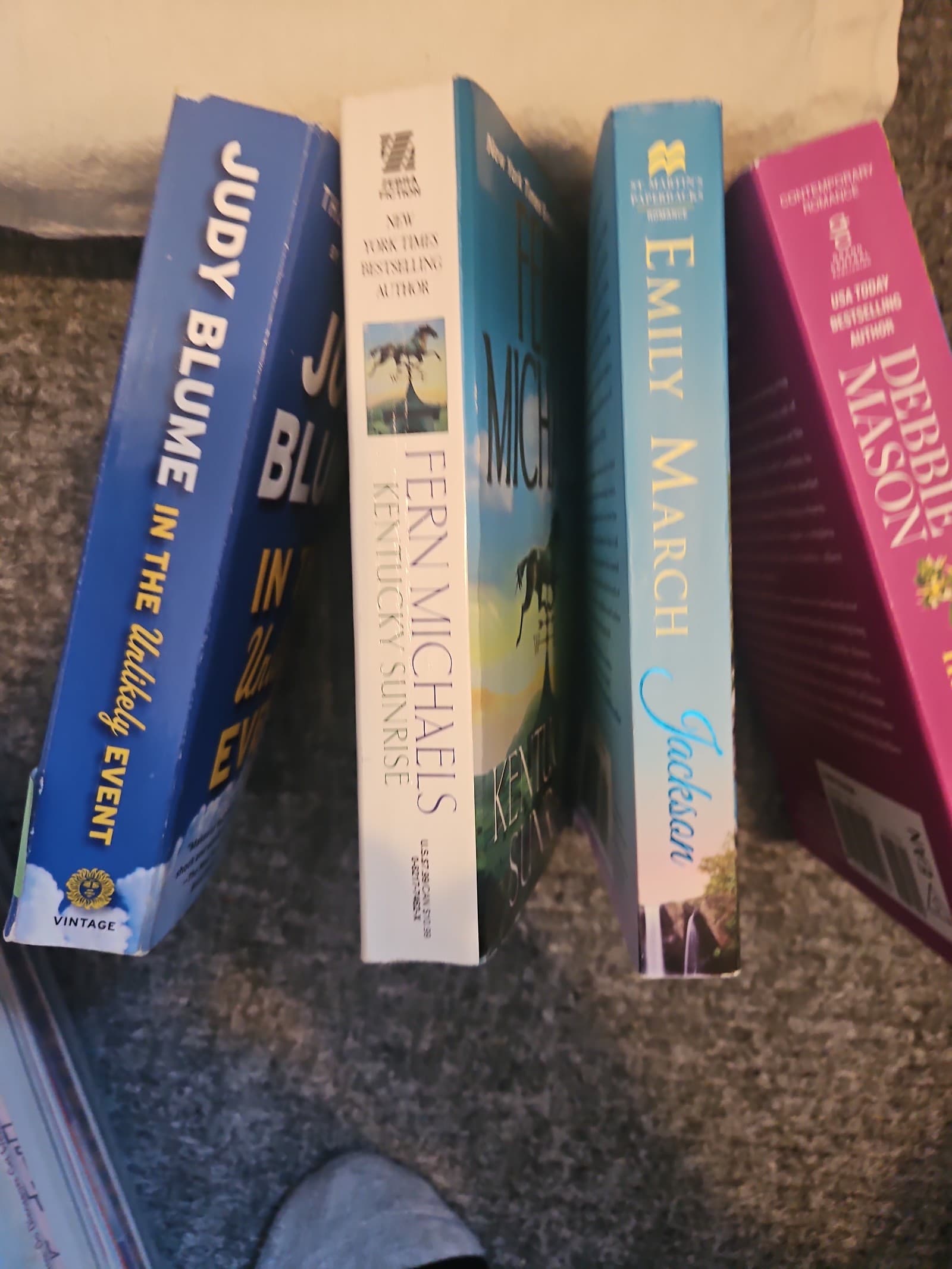 4 romances different authors. Fern Michael's, Judy Blume, Debbie Mason, Emily Ma - Image 1