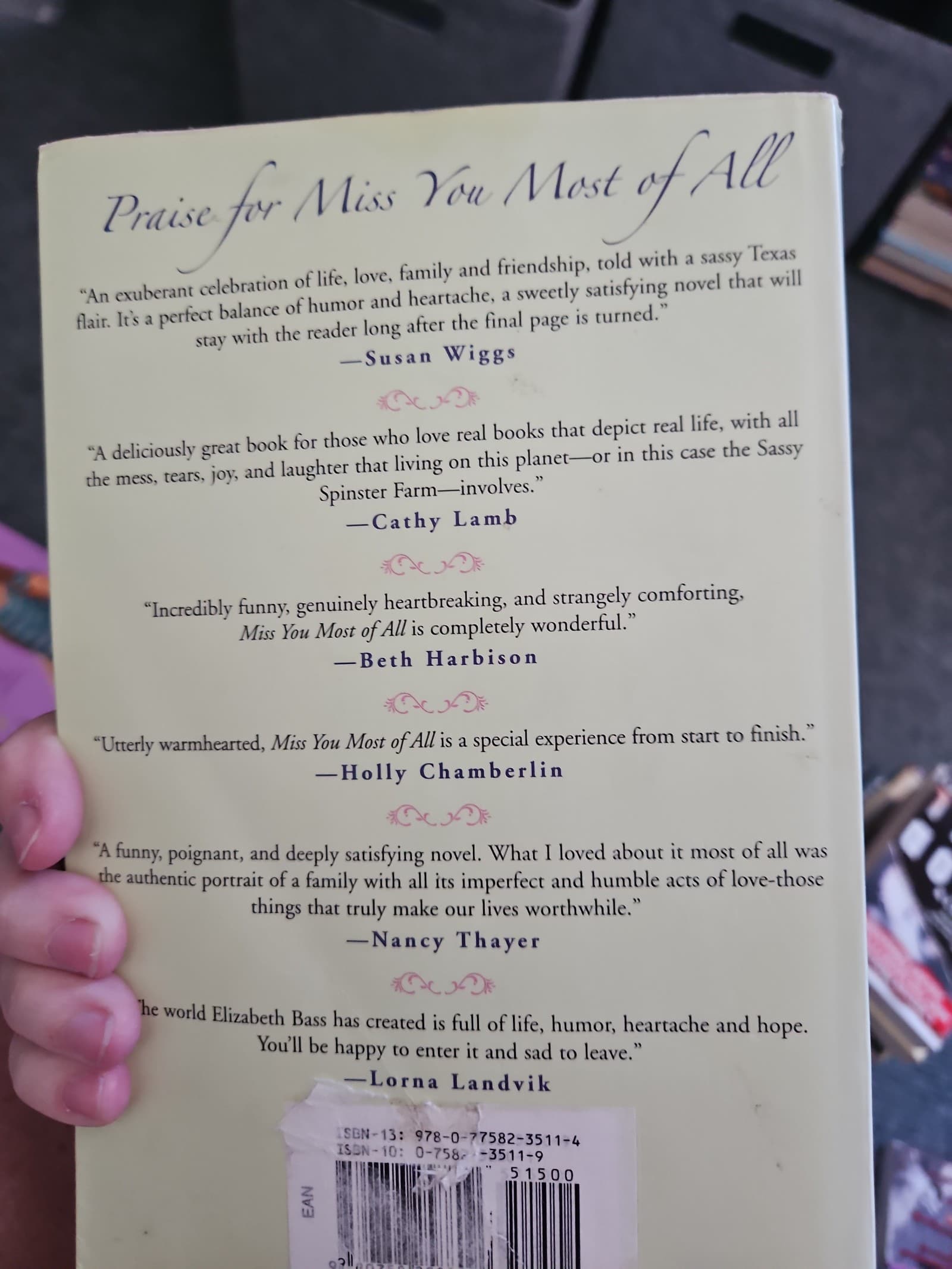 Miss you most of all. Elizabeth Bass. Buy 3 book listings, get 1 free - Thumbnail 2