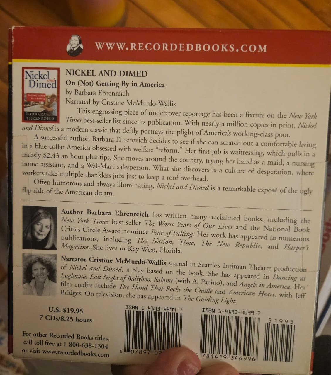 Nickel & dimed. Audio book. Buy 3 get 1 free - Thumbnail 2