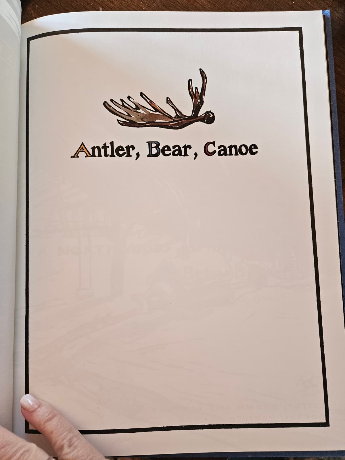Antler bear canoe. Hardcover - Image 1