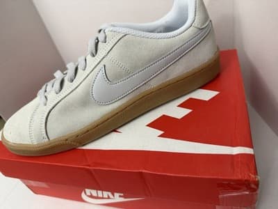 Nike Court Men's Low Top Gray Suede Lace-Up Sneakers Style 916795-001 - Image 1