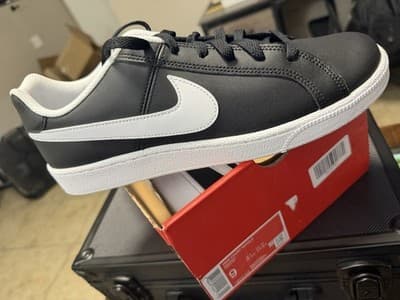 Nike Court Royale Black White Men's Sneakers Size 9 749747-010 - Image 1