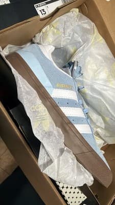 adidas Busenitz Vulc II Low Top Lace Up Men's Skate Sneakers Clear Sky/Gum - Thumbnail 2