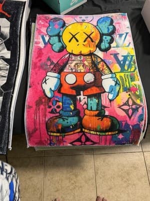 Set of 5 Multicolor Graphic floor rugs - Thumbnail 3