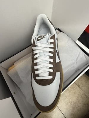 Nike Men's Low Top Lace Up Athletic Sneakers White/Brown Colorblock Gum Sole - Thumbnail 2