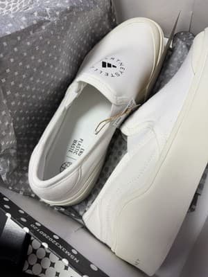 adidas by Stella McCartney Men's White Low Top Slip On Athletic Sneakers - Image 1