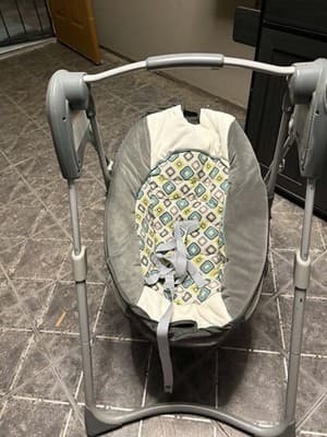 Graco Portable Baby Swing Gray Multicolor Adjustable Speeds Infant - Image 1