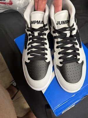 Nike Jumpman Black White High Top Lace Up Men's Athletic Sneaker - Thumbnail 2