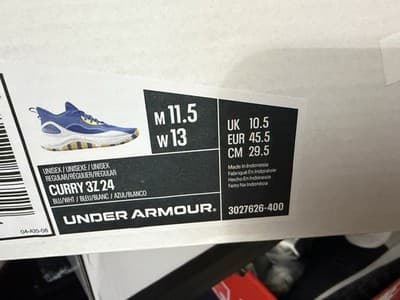 Under Armour Curry 3Zer0 24 Warriors Low Top Lace Up Basketball 3027626-400 - Thumbnail 2