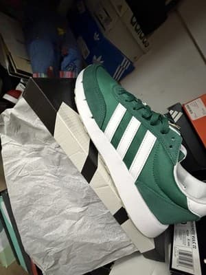 adidas Run 60s 2.0 Low Top Lace Up Men's Athletic Sneakers Green/White