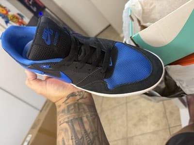Nike SB Alleyoop Black/Royal Blue Skateboarding Shoes Men’s US 11 D - Thumbnail 4