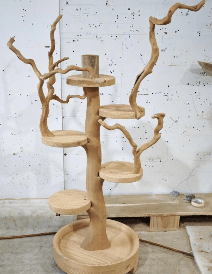 Wooden Bird Perch Parrot Stand Bird Play Area Bird Toy Pet Furniture Toy For Parrots - Thumbnail 5