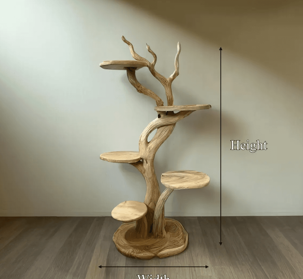 Wooden Cat Tower Cat Tree Pet Furniture For Home Decor - Thumbnail 4