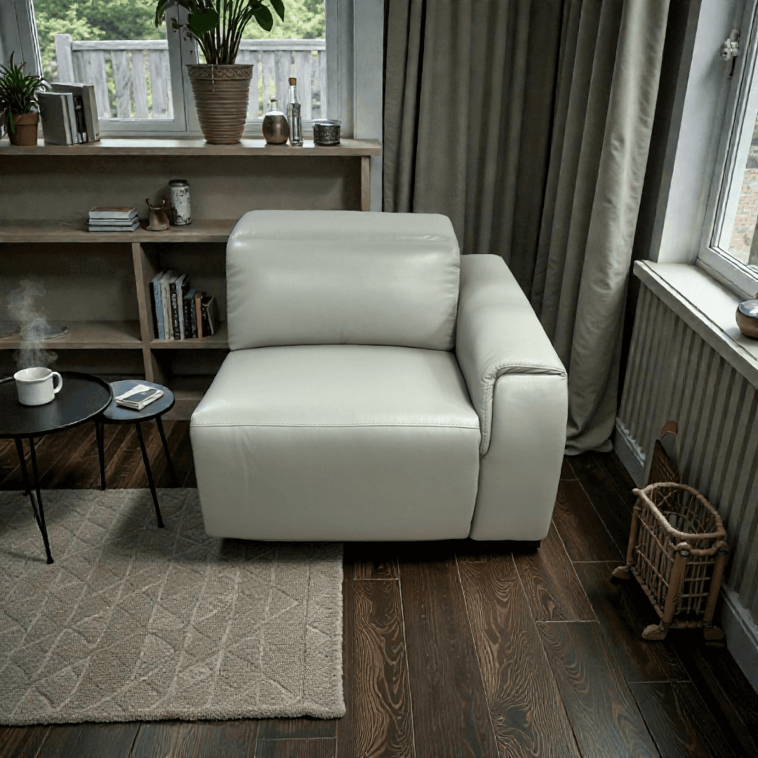 Wade Logan Thea Genuine Leather Power Reclining Chair - Image 1