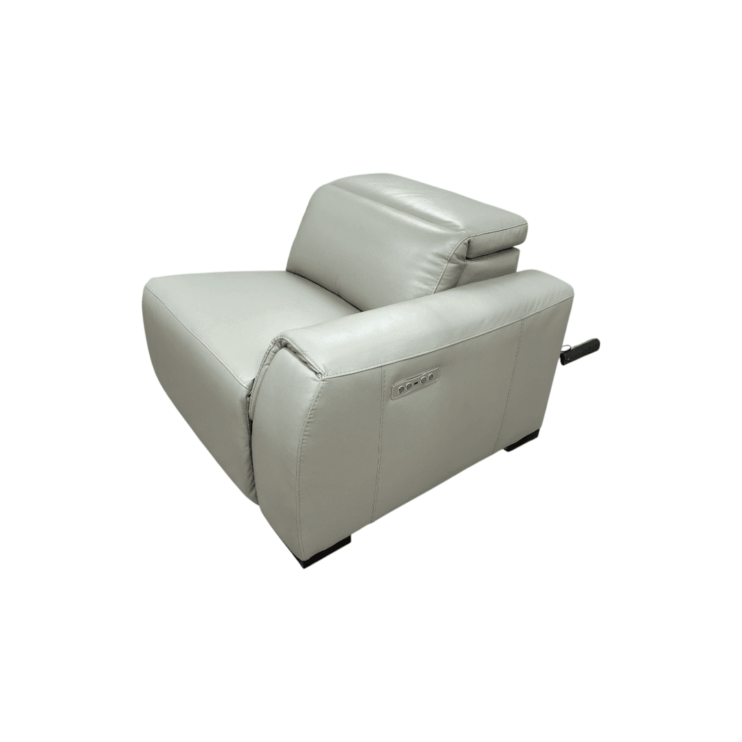 Wade Logan Thea Genuine Leather Power Reclining Chair - Thumbnail 4