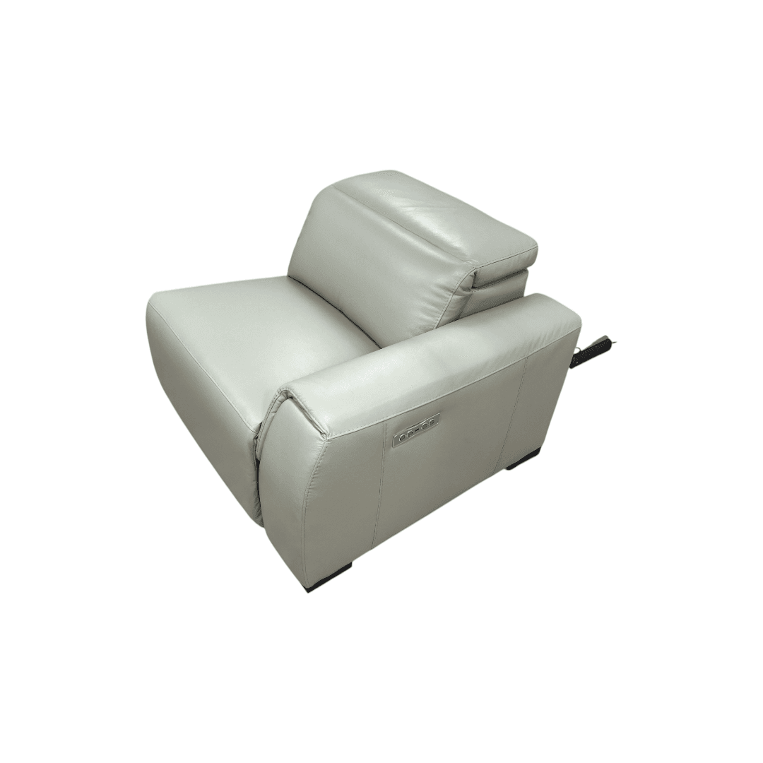 Wade Logan Thea Genuine Leather Power Reclining Chair - Thumbnail 5