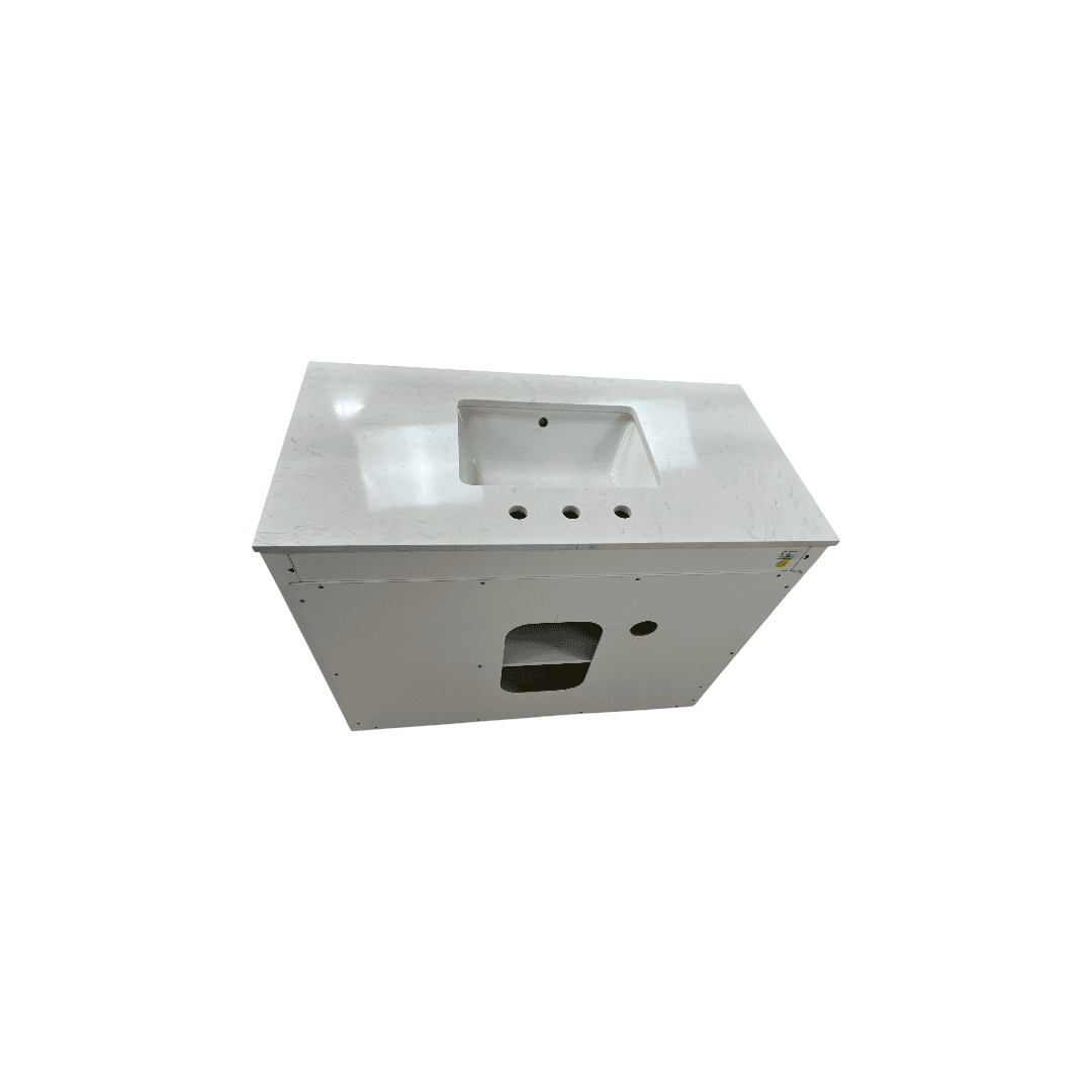 Breakwater Bay Broadlands Single Bathroom Vanity with Engineered Marble Top - Thumbnail 14