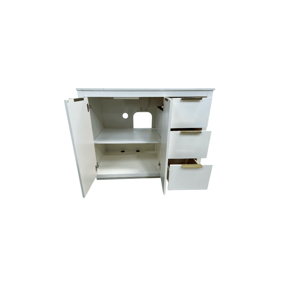 Breakwater Bay Broadlands Single Bathroom Vanity with Engineered Marble Top - Thumbnail 20