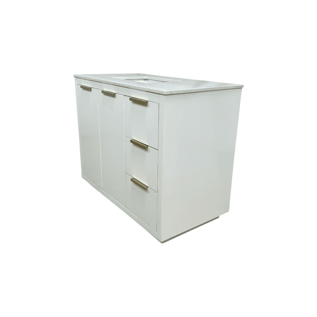 Breakwater Bay Broadlands Single Bathroom Vanity with Engineered Marble Top - Thumbnail 7