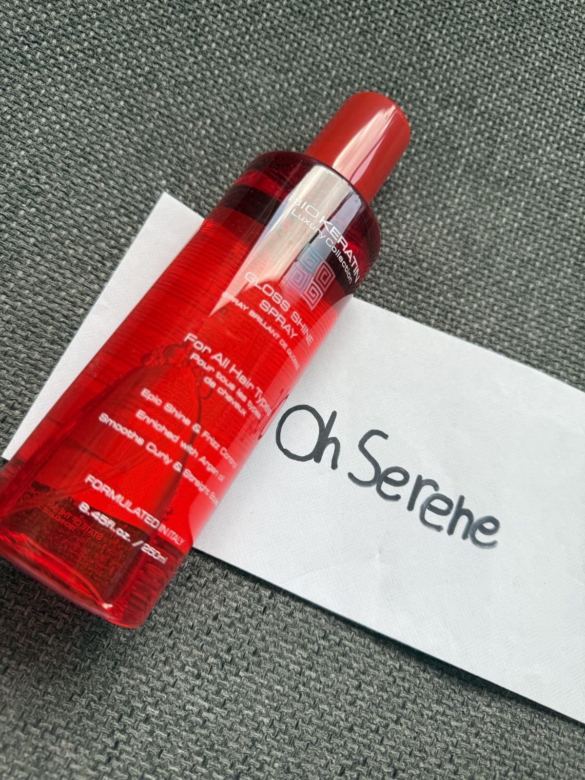 Biokeratin Luxury HAIR Collection GLOSS SHINE SPRAY EPIC SHINE ARGAN OIL 8.45 OZ - Image 1