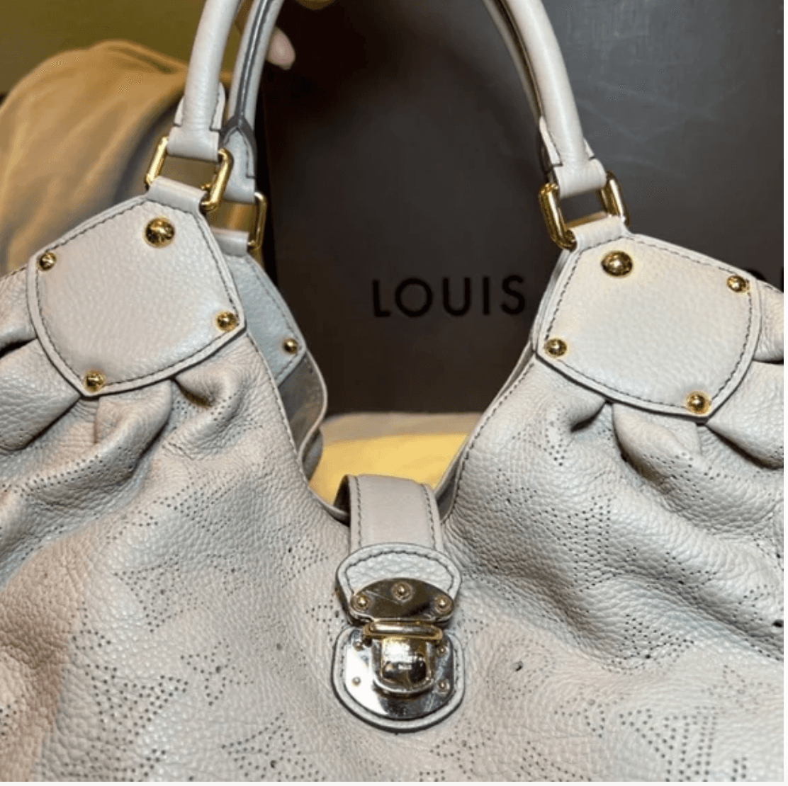 Louis Vuitton Monogram Mahina GM Leather slightly used - Thumbnail 7