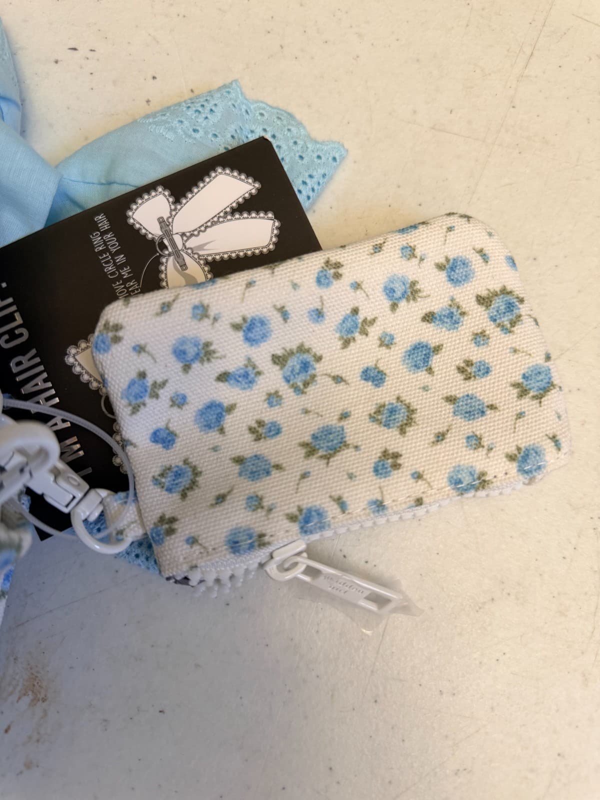 Madden Girl - Steven Madden Blue Floral with Bow Mini Tote - Tiktok Viral - Thumbnail 3