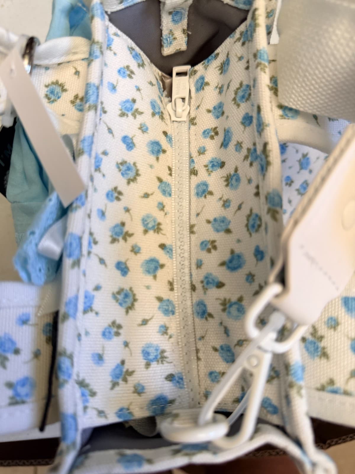 Madden Girl - Steven Madden Blue Floral with Bow Mini Tote - Tiktok Viral - Thumbnail 5