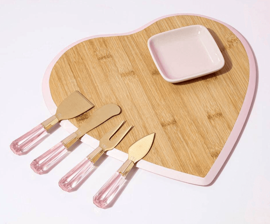Paris Hilton Charcuterie Board and Serving Set, Bamboo Serving Board, Ceramic... - Thumbnail 3