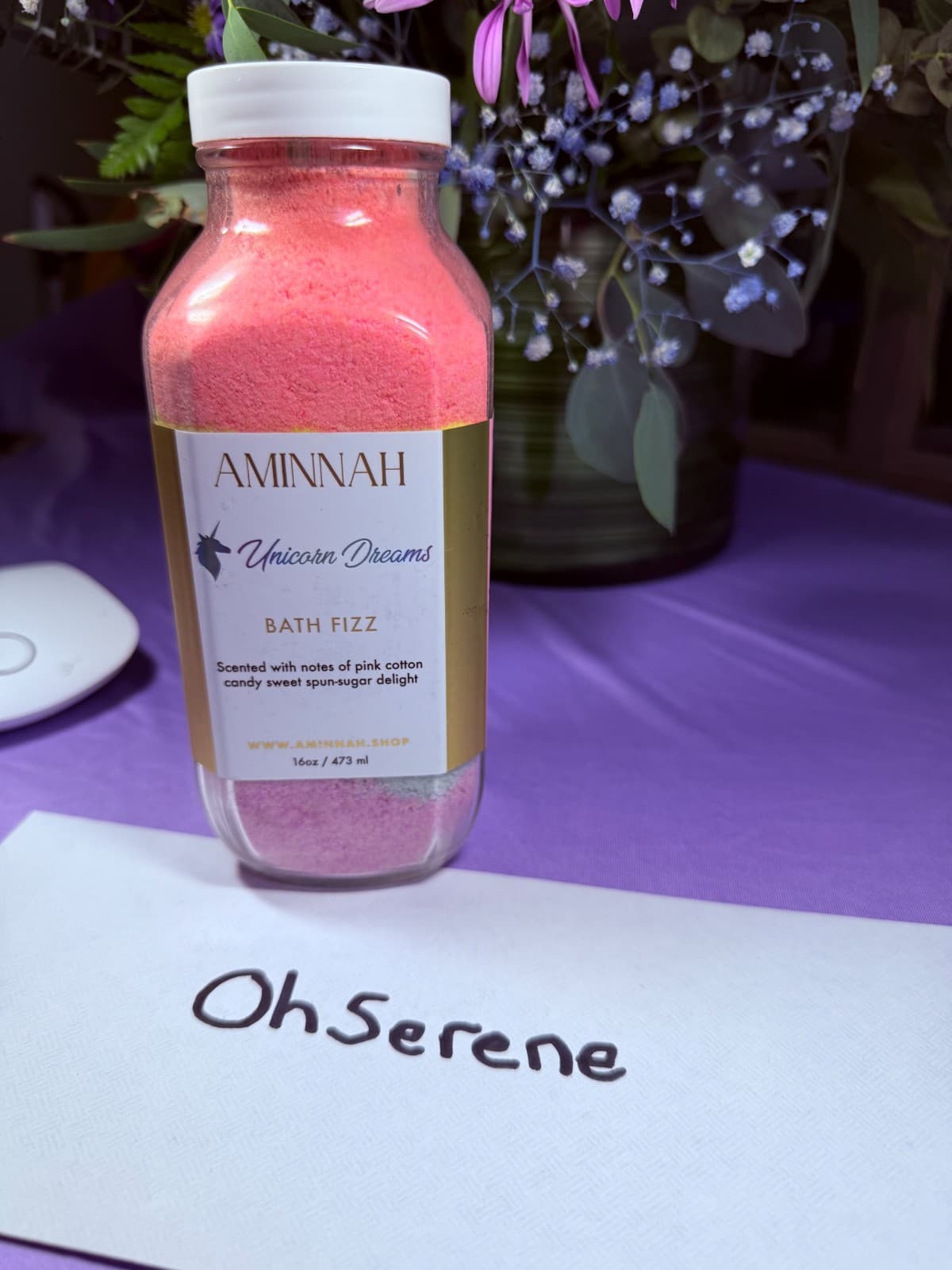 Aminnah Unicorn Dreams Bath Fizz 16 oz - Image 1