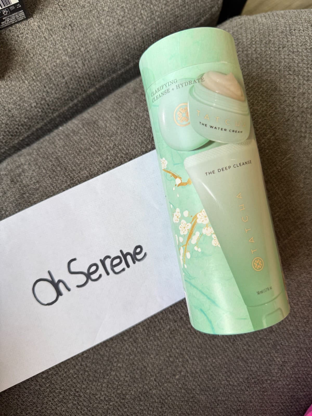 Tatcha Clarifying Cleanse + Hydrate Duo Set Deep Cleanse + Water Cream NEW - Image 1