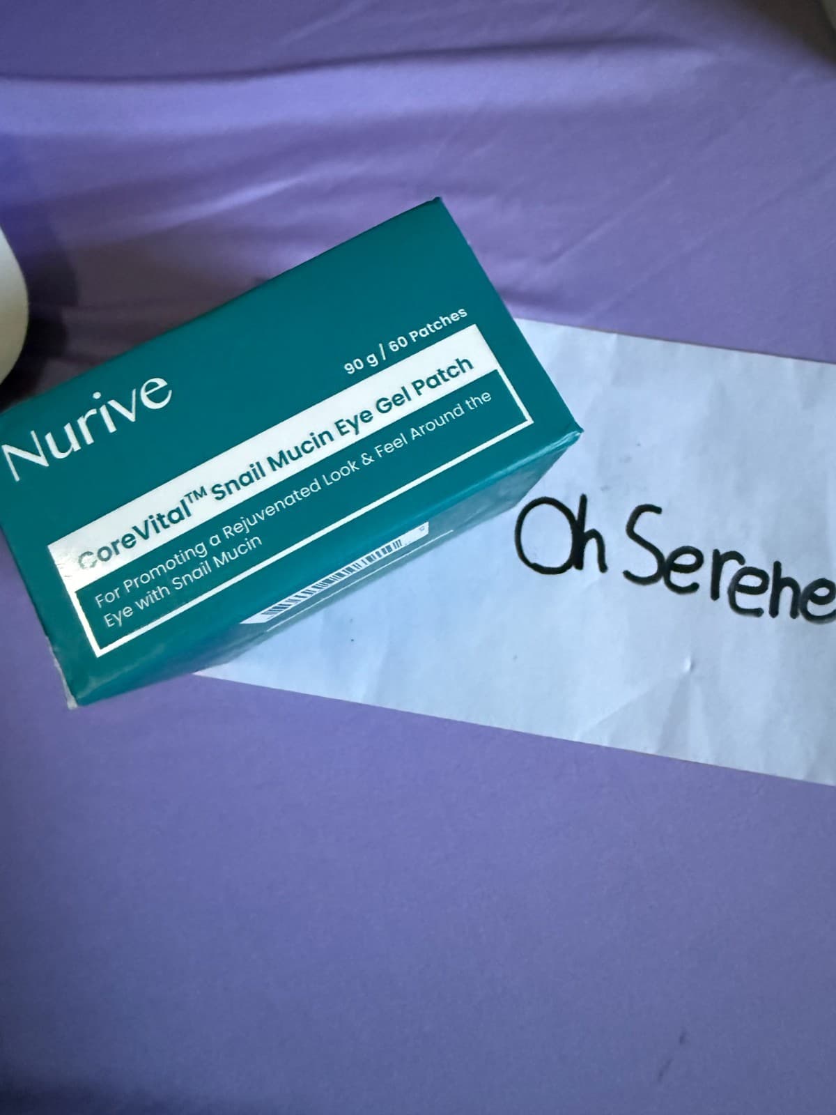 Nurive CoreVital Snail Mucin Eye Gel Patches - 60 ct - NIB - Thumbnail 2