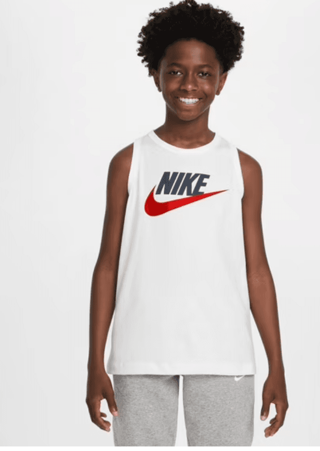 Boys 8-20 Nike Sportswear Tank Top Color: White Size X-large - Image 1