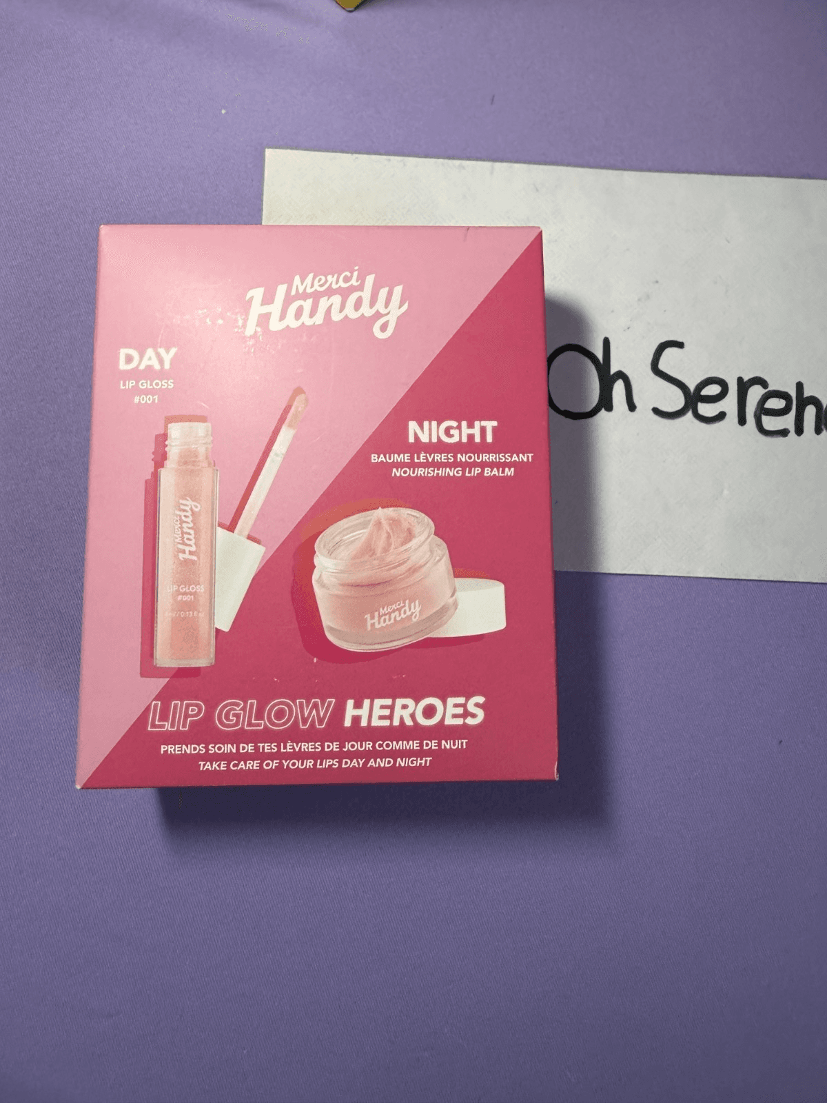 Merci Handy Lip Glow Heroes Set Lip Gloss 0.13 fl oz Nourishing Lip Balm 10g - Image 1