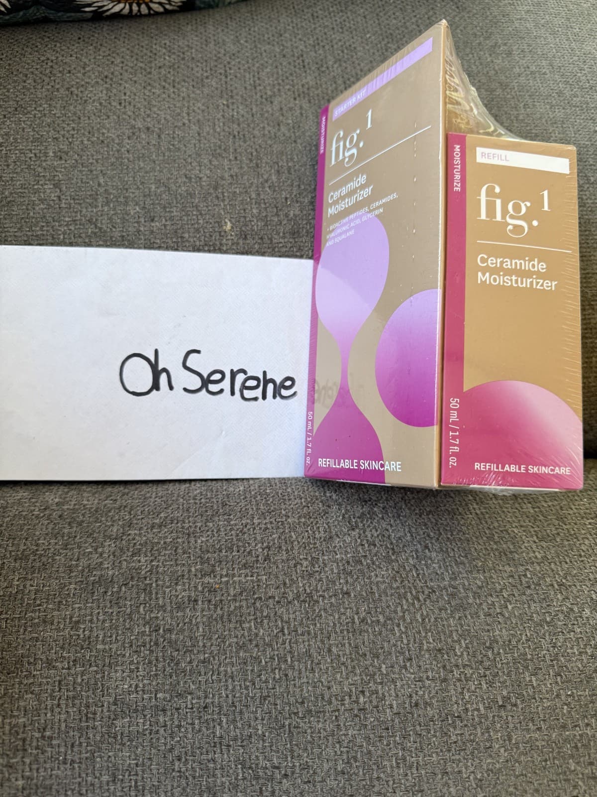 New Sealed Set Fig.1 Ceramide Moisturizer Starter Kit + Refill 1.7 Fl Oz Each - Image 1