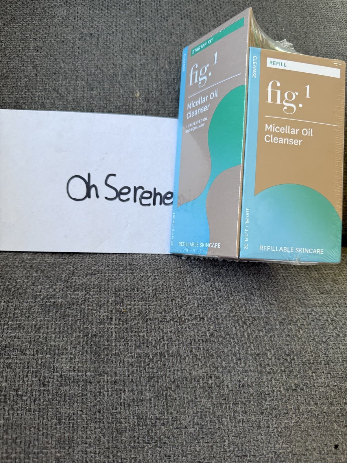 Fig.1 Micellar Oil Cleanser Starter Kit + Refill 3.4 Each NEW - Image 1