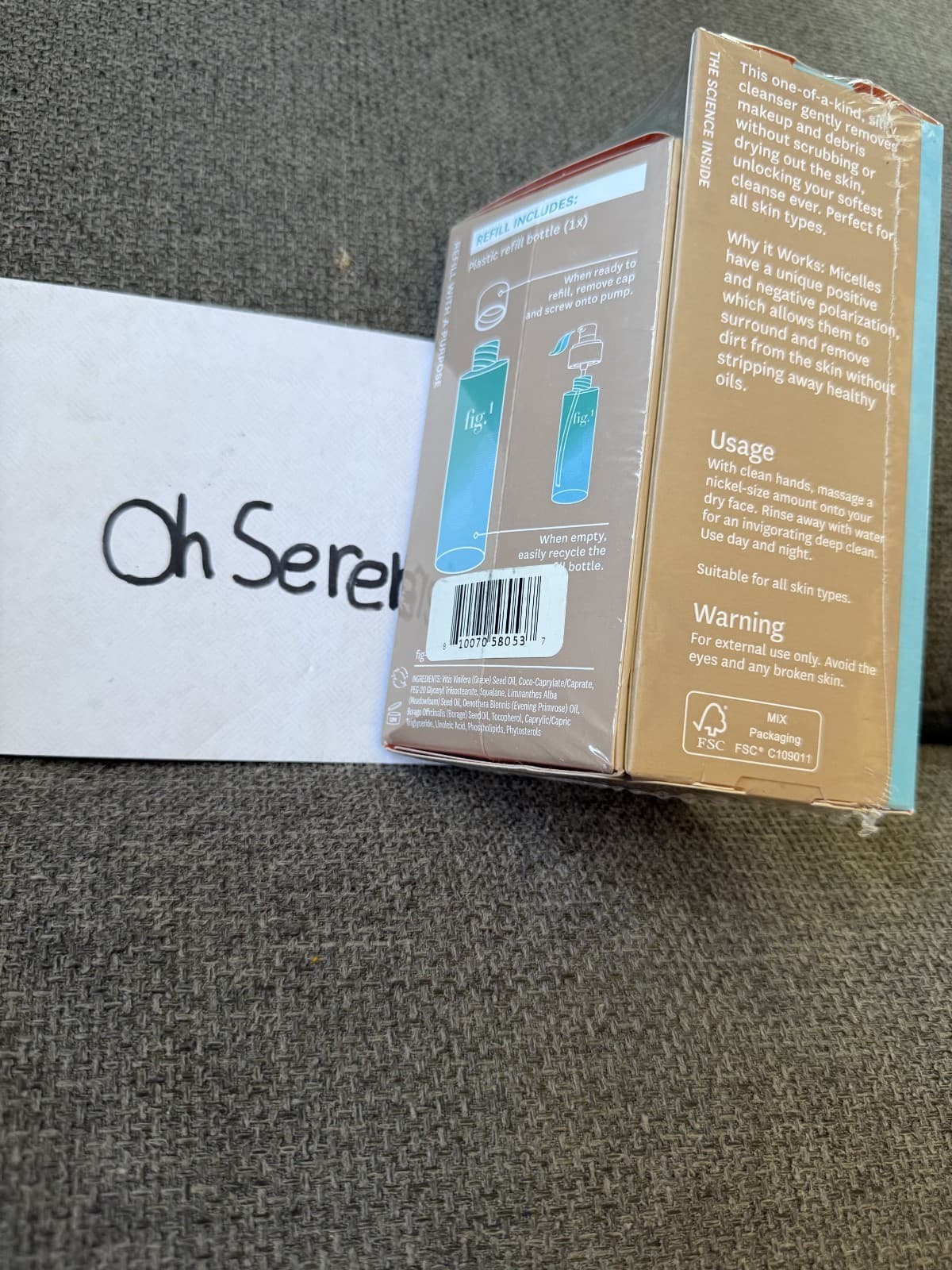 Fig.1 Micellar Oil Cleanser Starter Kit + Refill 3.4 Each NEW - Thumbnail 2