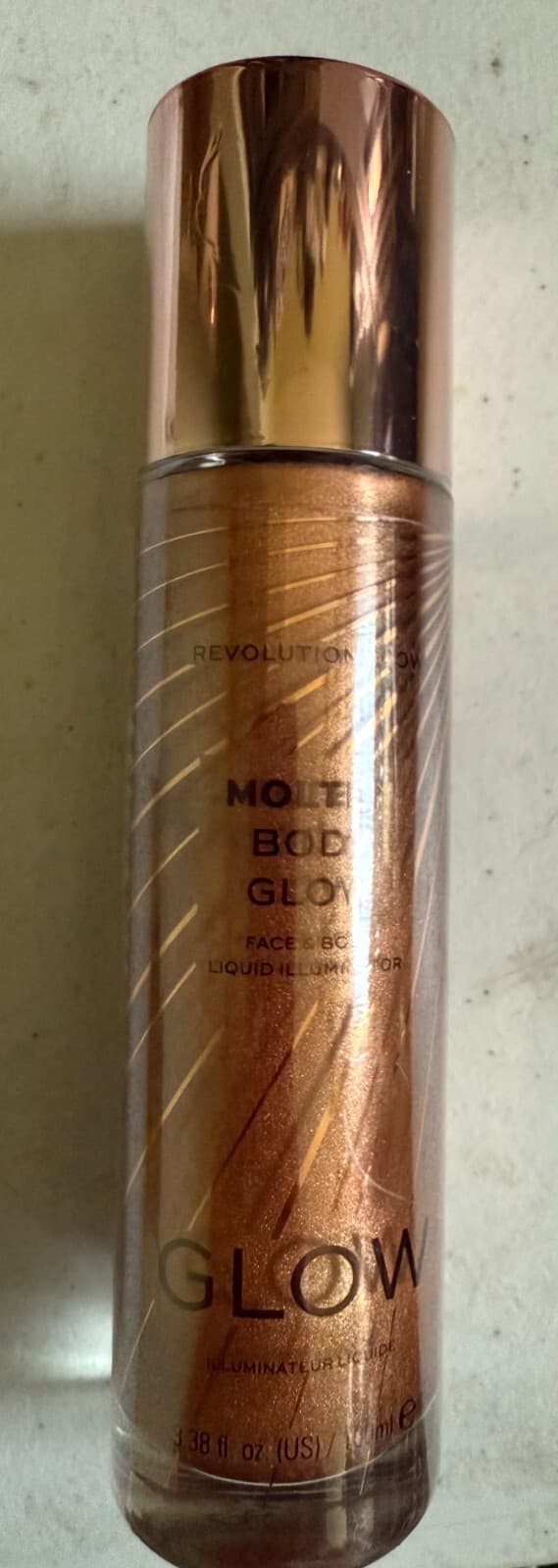 ~Makeup Revolution Molten Body Glow BRONZE Face Body Liquid Illuminator X2 ~ - Image 1