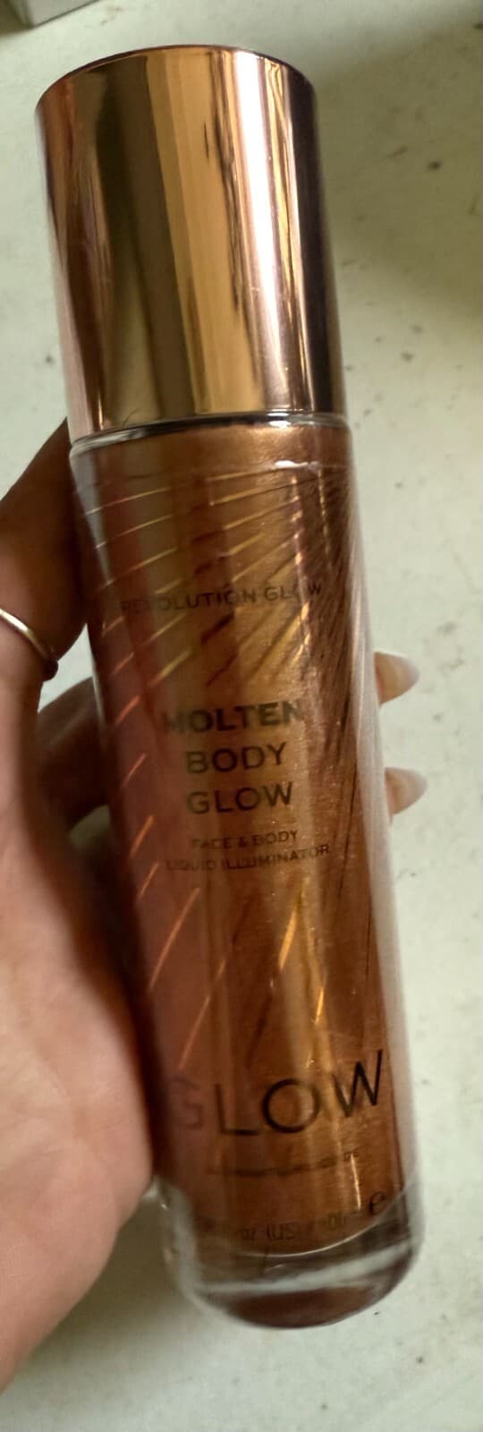 ~Makeup Revolution Molten Body Glow BRONZE Face Body Liquid Illuminator X2 ~ - Thumbnail 3