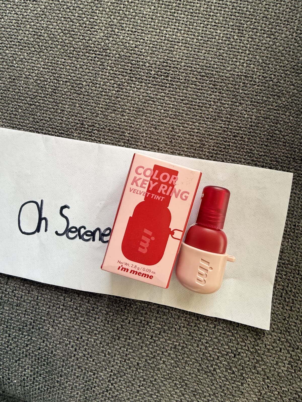 I'M MEME COLOR KEY RING VELVET TINT Berry Pink - 2.8g/0.09oz - Thumbnail 4