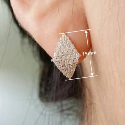 The Queen Of Diamonds earrings in 925 and cubic zirconia - Thumbnail 4