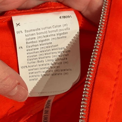 BASLER coral light weather moto jacket w zipper accents tie waist detail. Sz M - Thumbnail 11